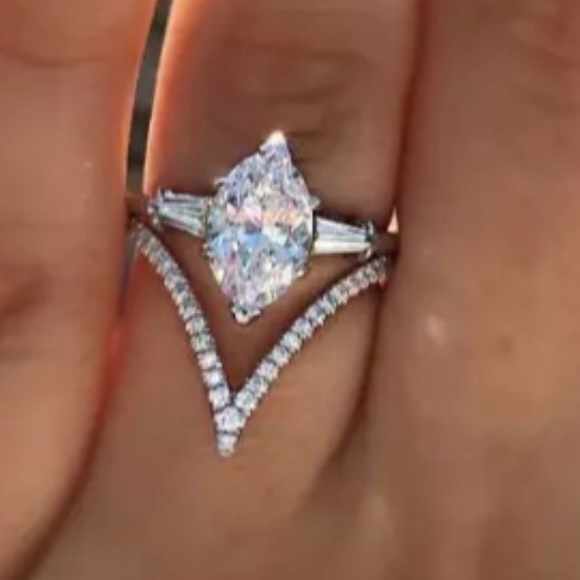 Jewelry - New  925 Silver Women Wedding Rings Marquise
